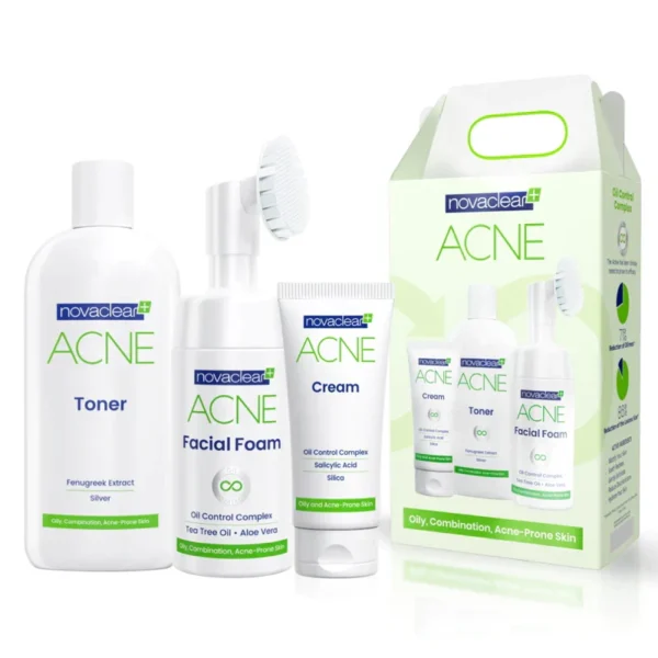 Novaclear Acnekit Facial Foam 100Ml Toner 150Ml Cream 40Ml