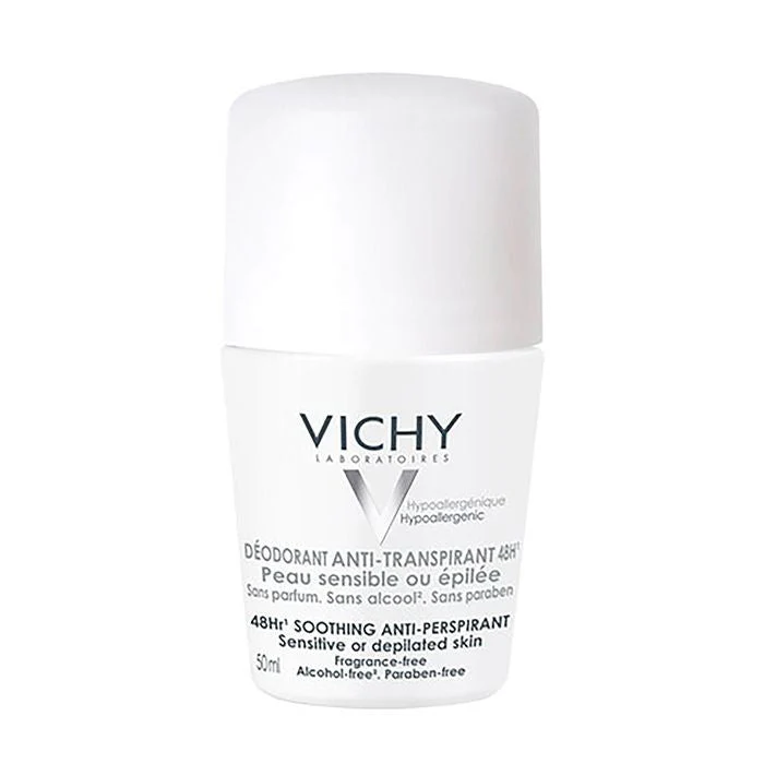 Vichy Deo Roll On 50ml 48Hr Soothing Ap (White Cap)